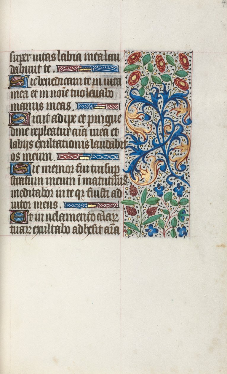 Timebok Bruk av Rouen: fol. 40r, c. 1470. av Master of the Geneva Latini