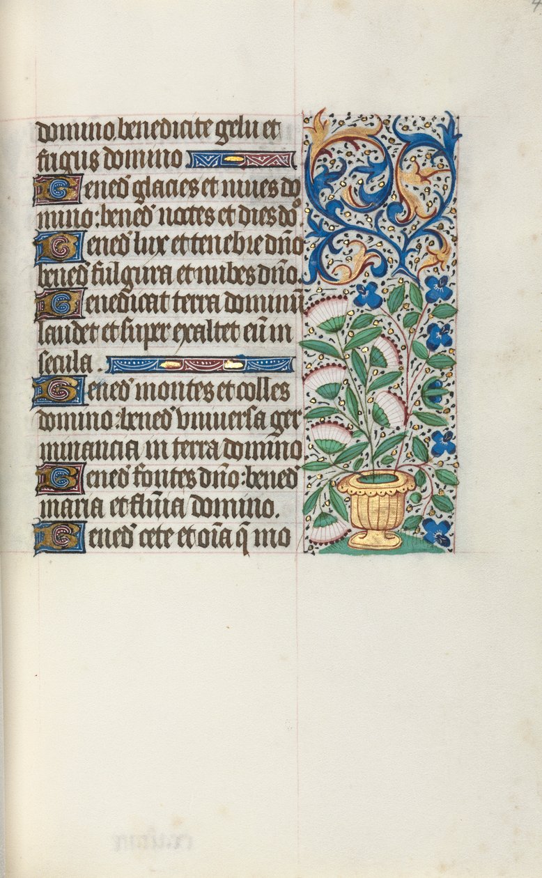 Timebok Bruk av Rouen: fol. 43r, c. 1470. av Master of the Geneva Latini
