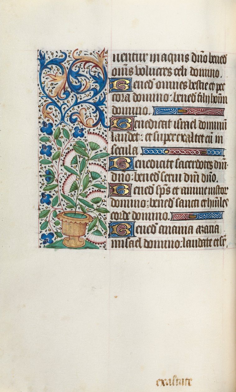 Timebok Bruk av Rouen: fol. 43v, c. 1470. av Master of the Geneva Latini