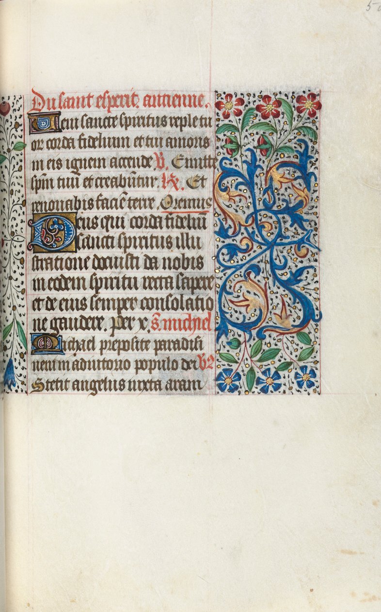 Timebok Bruk av Rouen: fol. 50r, c. 1470. av Master of the Geneva Latini
