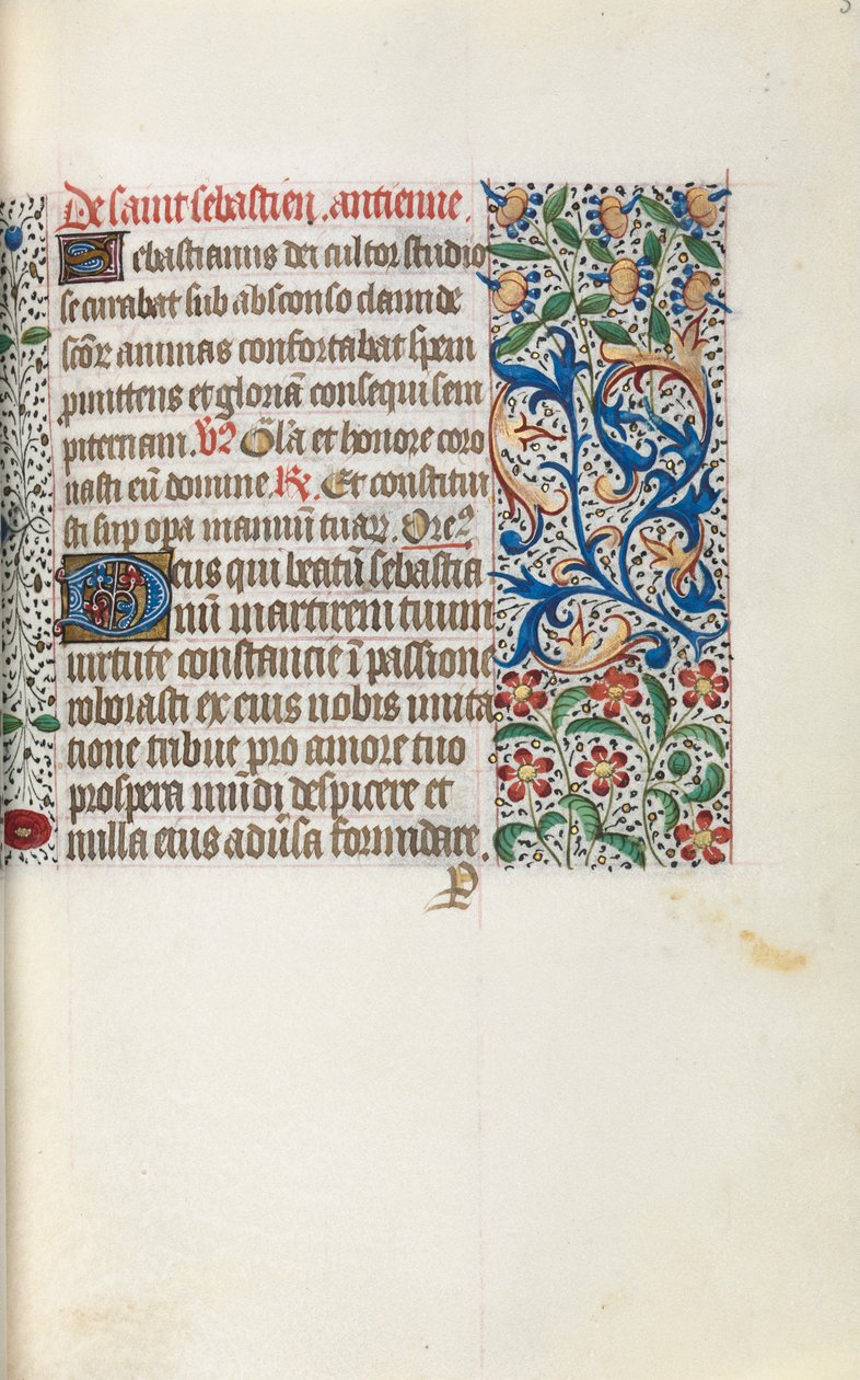 Timebok Bruk av Rouen: fol. 52r, ca. 1470. av Master of the Geneva Latini
