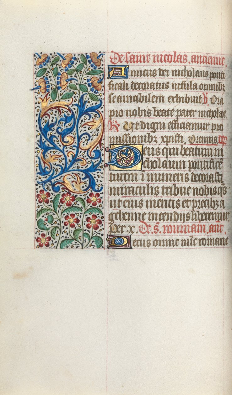 Timebok Bruk av Rouen: fol. 52v, c. 1470. av Master of the Geneva Latini