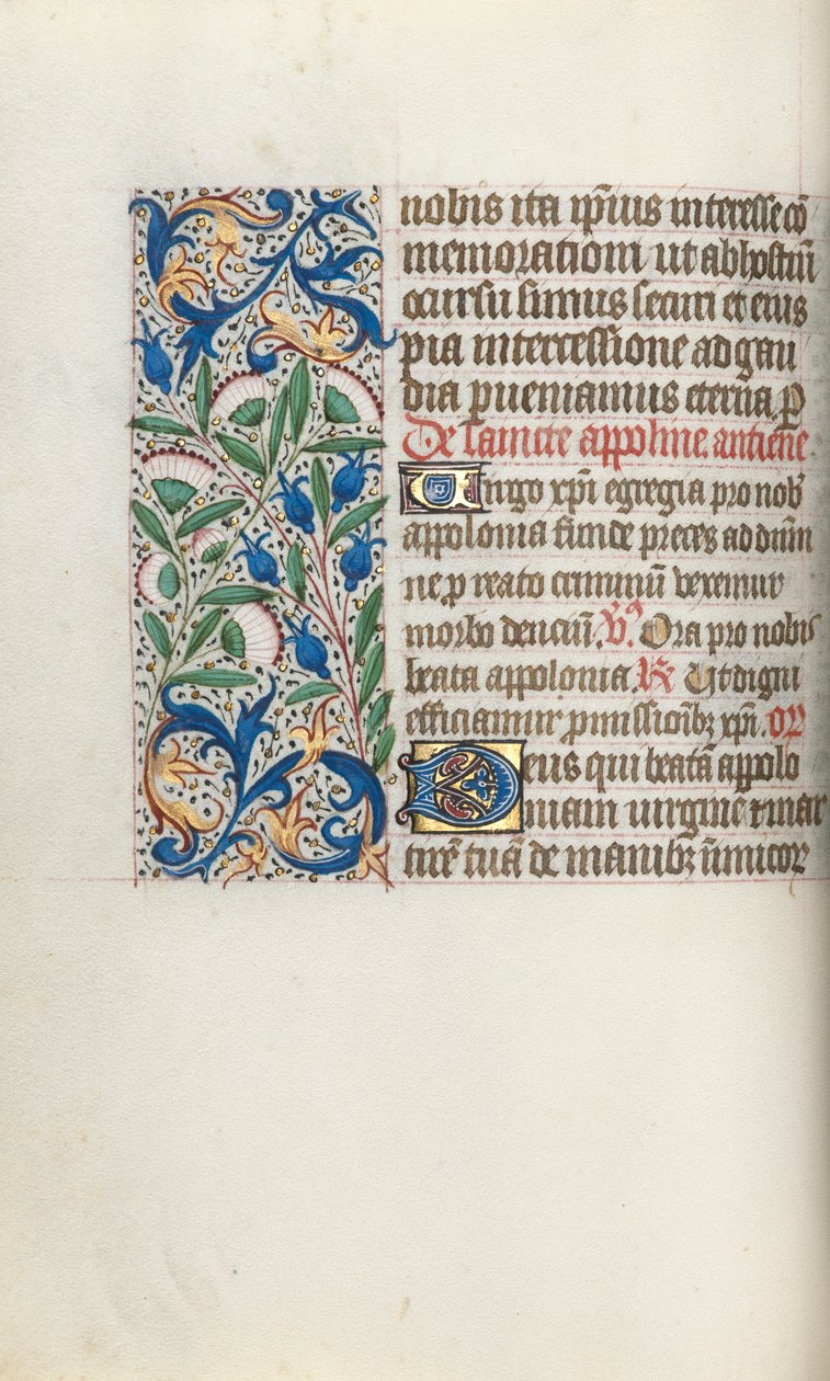 Timebok Bruk av Rouen: fol. 54v, ca. 1470. av Master of the Geneva Latini