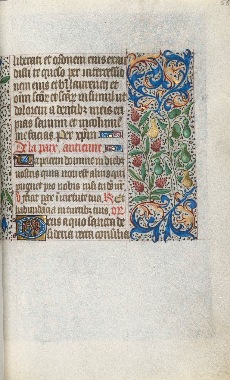Timebok Bruk av Rouen: fol. 55r, ca. 1470. av Master of the Geneva Latini