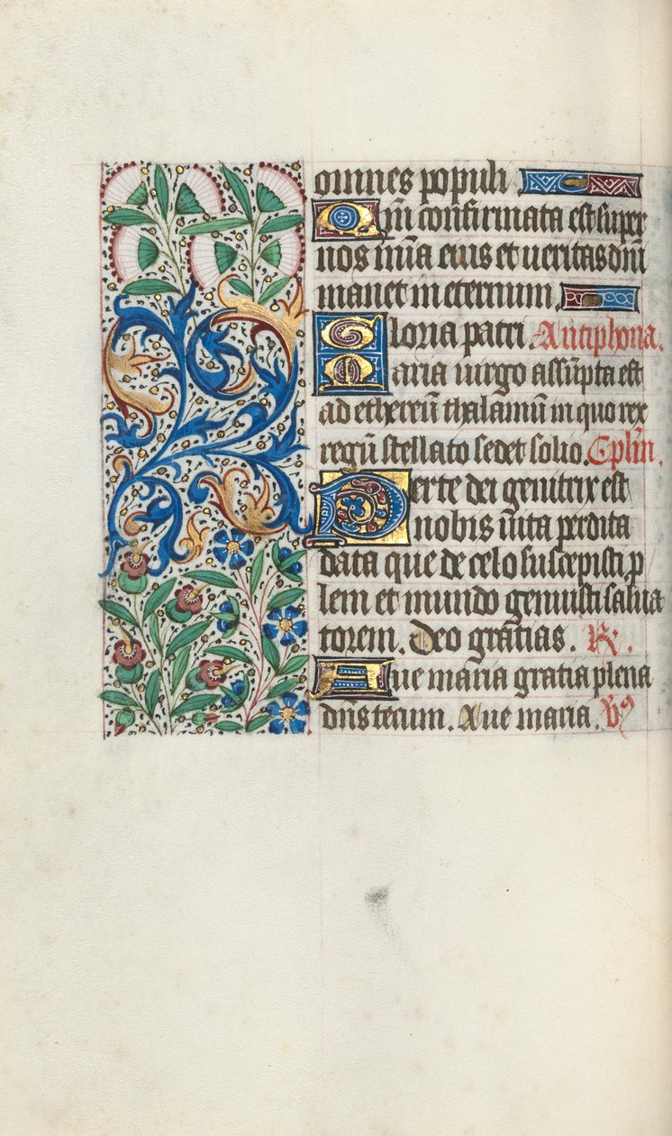 Timebok Bruk av Rouen: fol. 60v, ca. 1470. av Master of the Geneva Latini