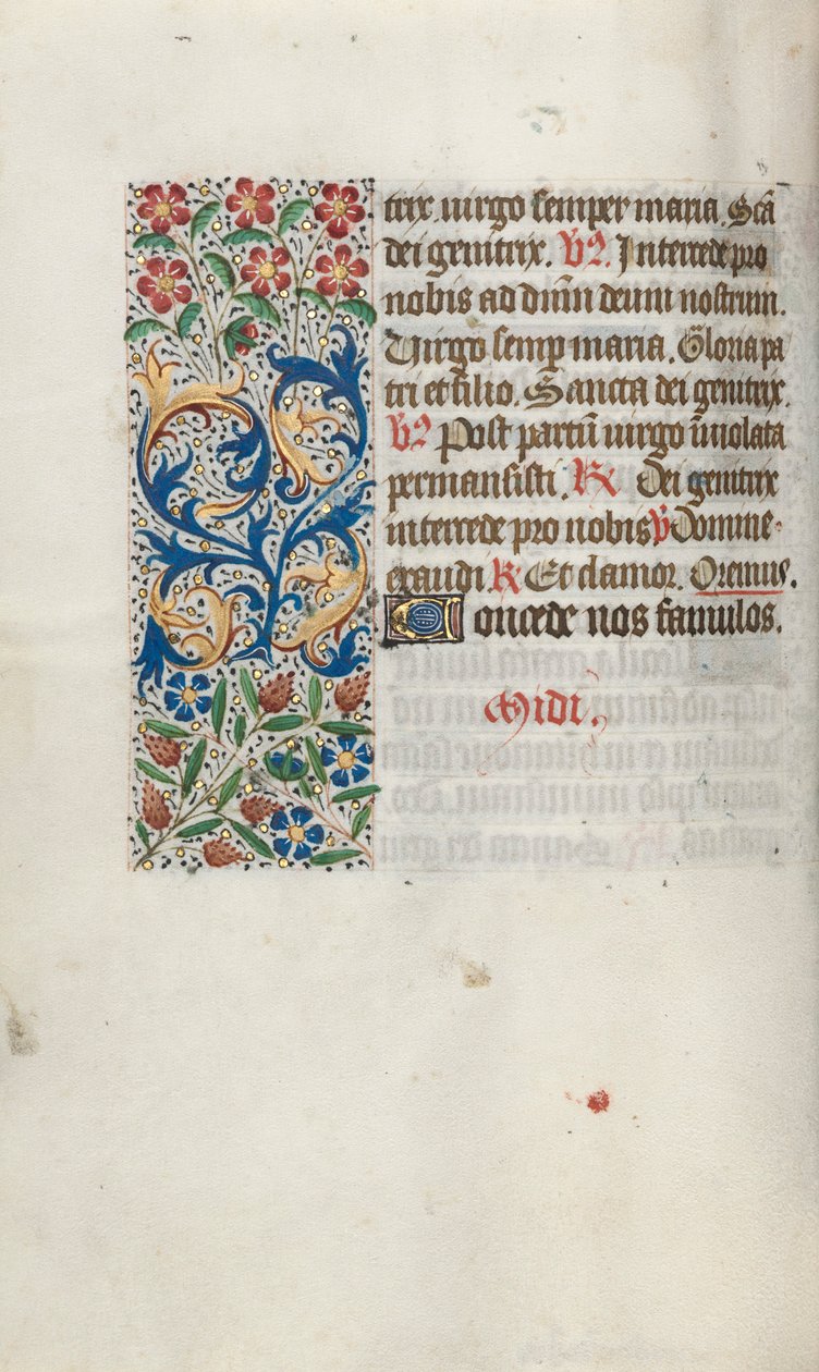 Timebok Bruk av Rouen: fol. 63v, ca. 1470. av Master of the Geneva Latini