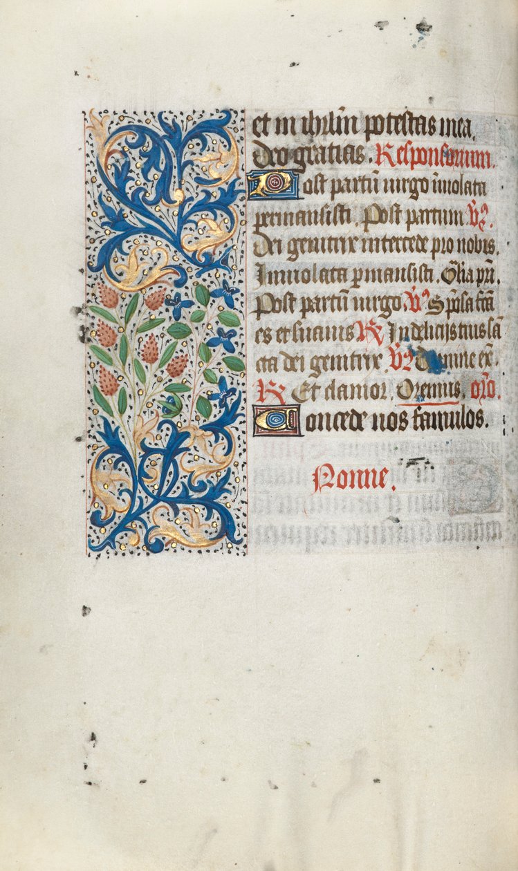 Timebok Bruk av Rouen: fol. 66v, ca. 1470. av Master of the Geneva Latini