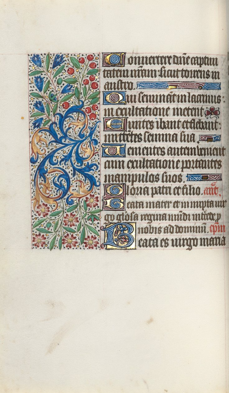Timebok Bruk av Rouen: fol. 72v, ca. 1470. av Master of the Geneva Latini