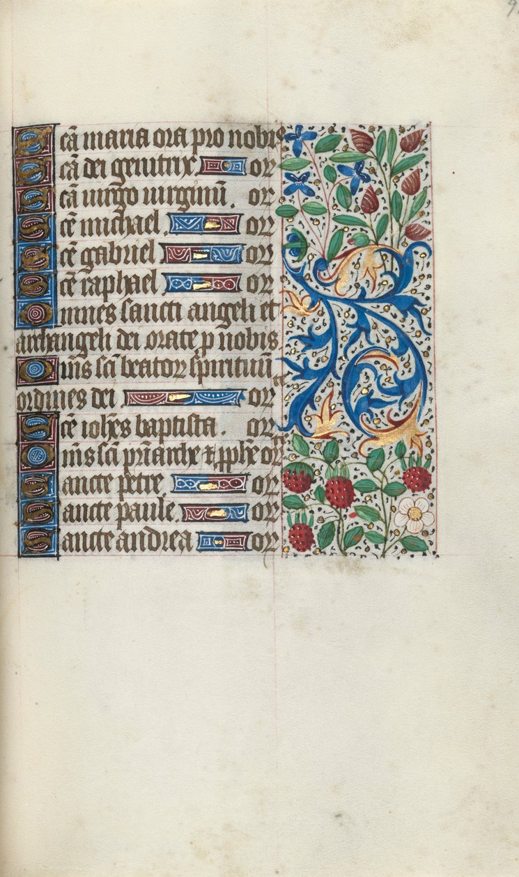 Timebok Bruk av Rouen: fol. 93r, ca. 1470. av Master of the Geneva Latini