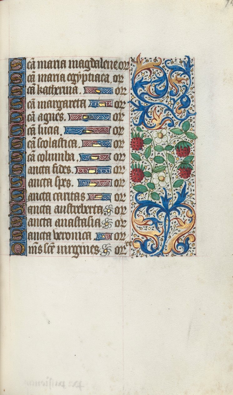 Timebok Bruk av Rouen: fol. 94r, ca. 1470. av Master of the Geneva Latini