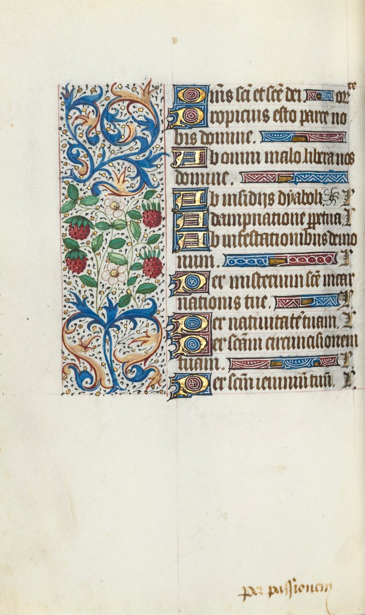 Timebok Bruk av Rouen: fol. 94v, ca. 1470. av Master of the Geneva Latini