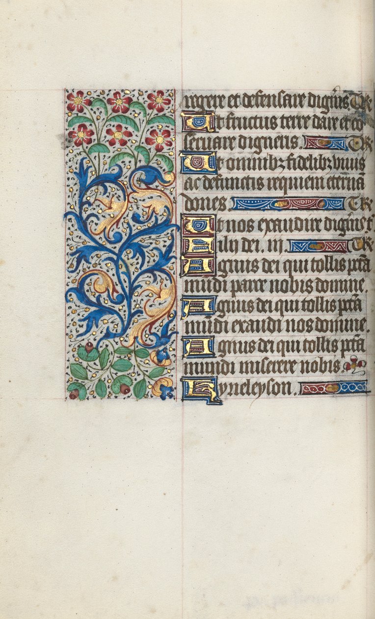 Timebok Bruk av Rouen: fol. 95v, ca. 1470. av Master of the Geneva Latini
