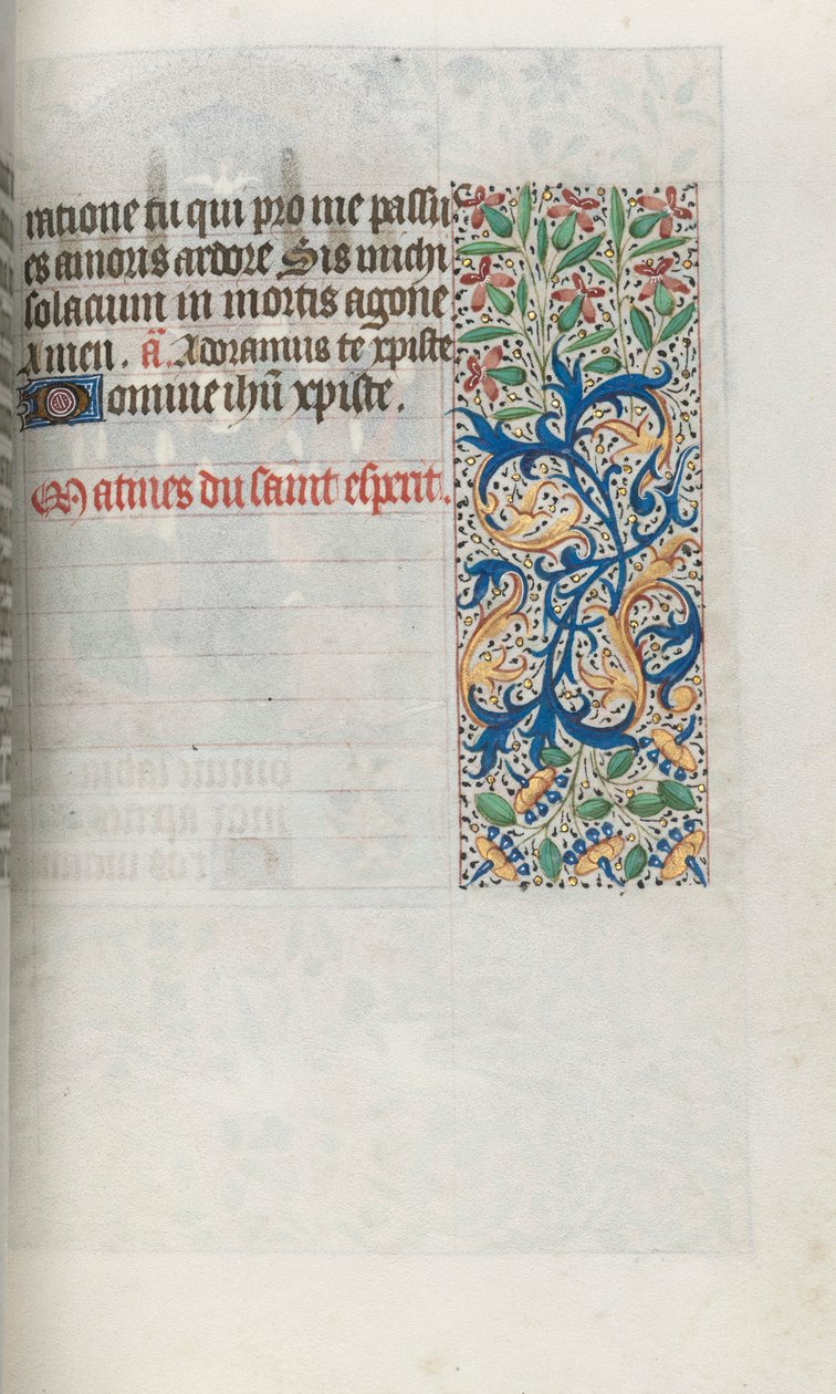 Timebok Bruk av Rouen: fol. 99r, c. 1470. av Master of the Geneva Latini