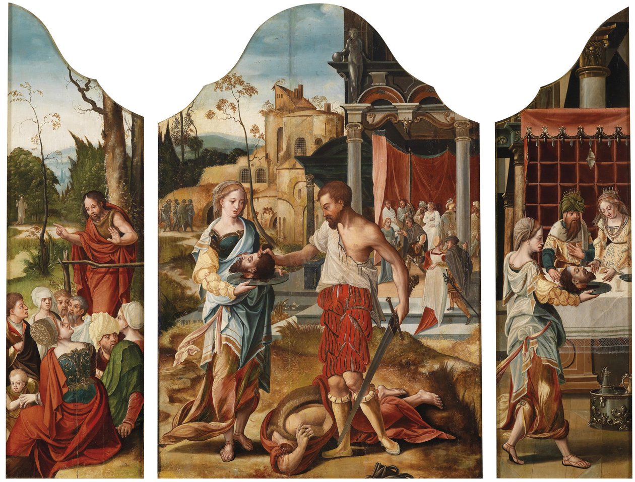 Triptyk med scener fra døperen Johannes