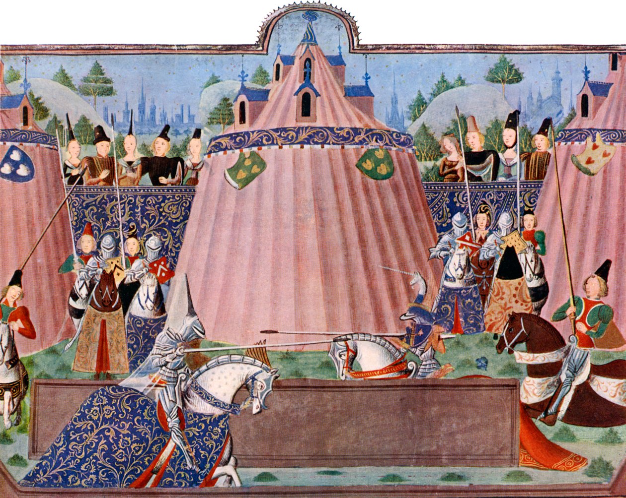 Jousts of St Inglevert, Frankrike, 1470-1475, c1900-1920 av Master of the Harley Froissart