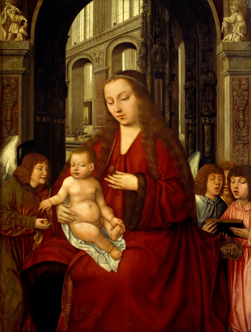 Madonna med barn, tidlig på 1500-tallet (maleri) av Master of the Holy Blood