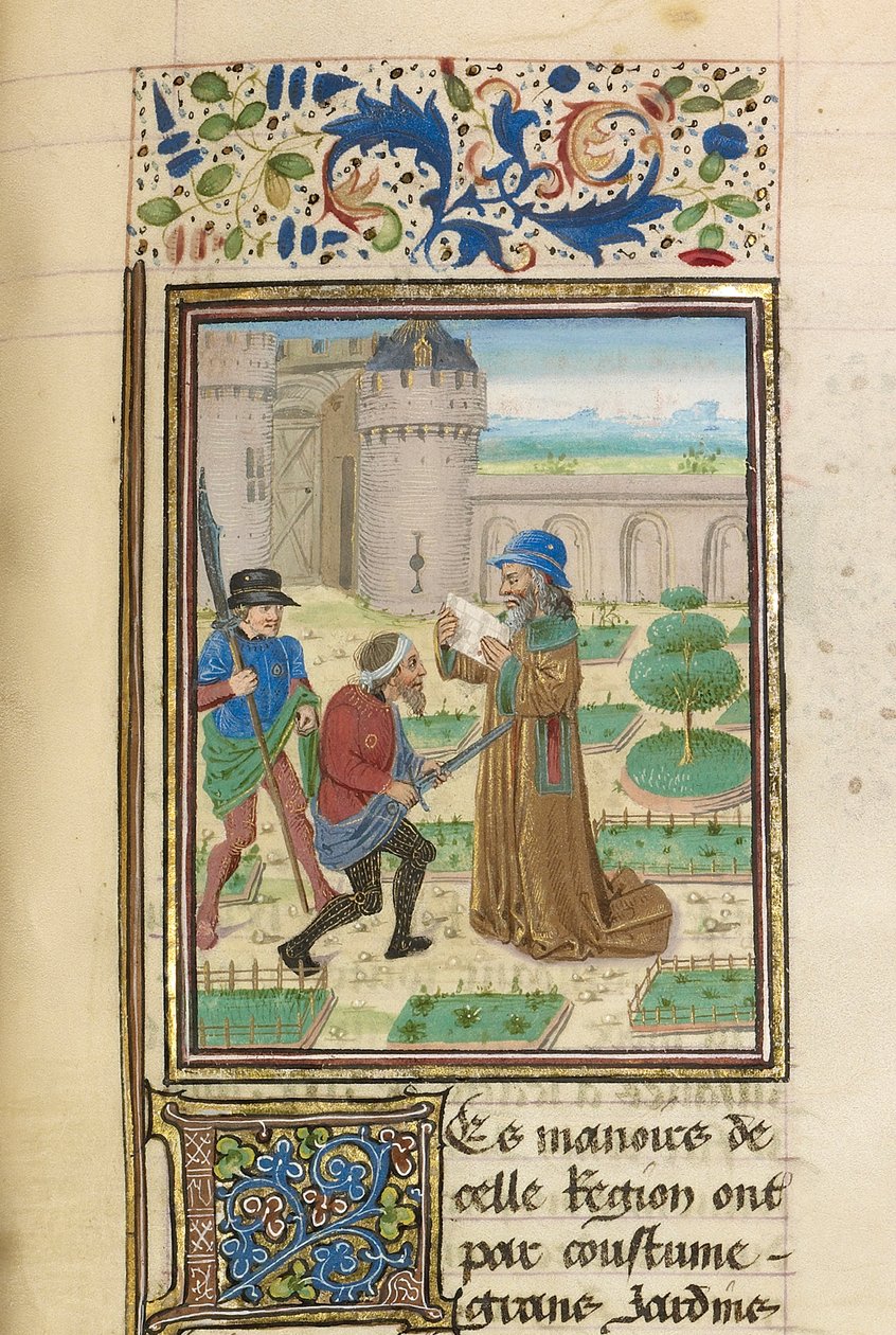 Parmenions død, ca 1470-1475. av Master of the Jardin de vertueuse consolation