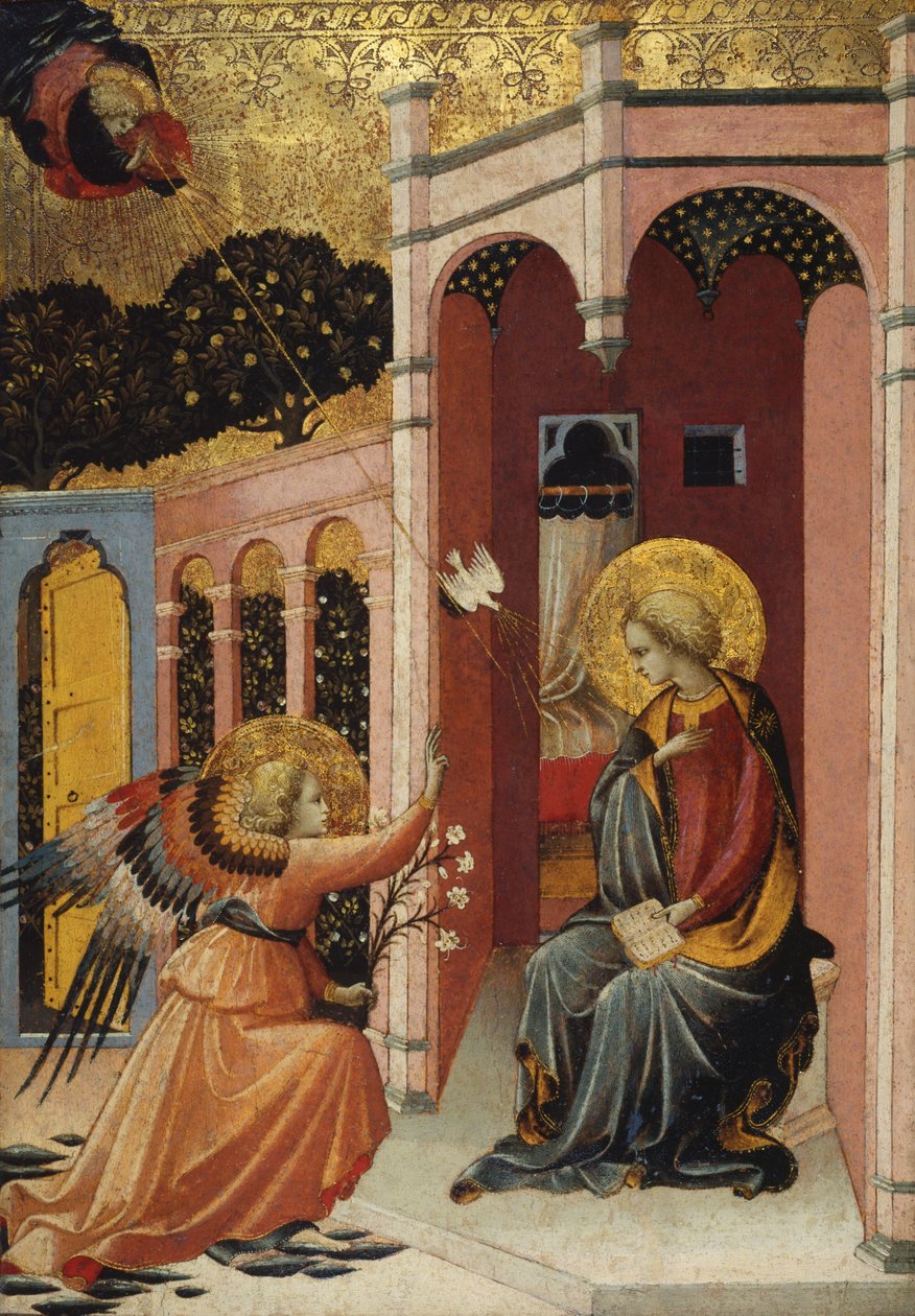 Bebudelse, florentinsk skole, ca. 1430-40 av Master of the Judgement of Paris