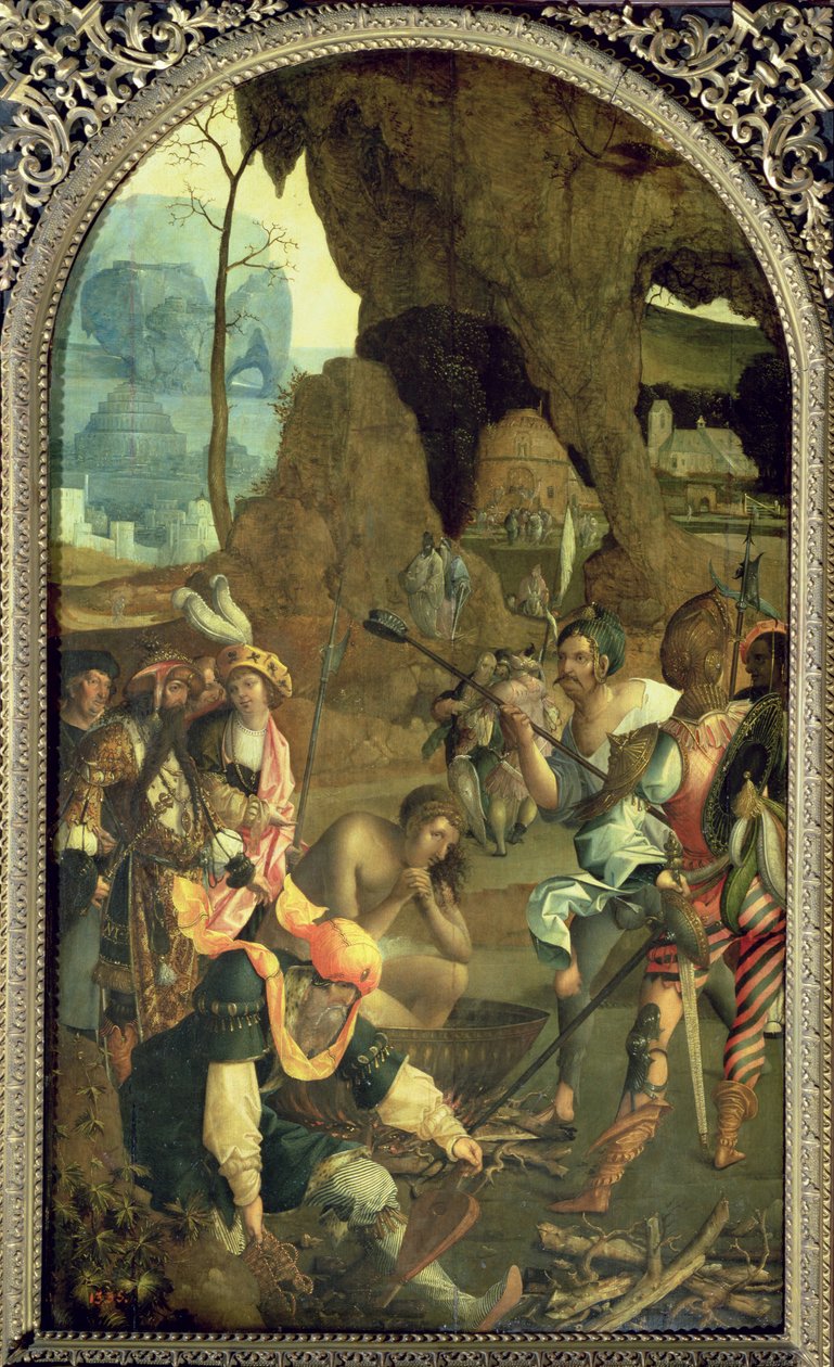 The Martyrium of St. John the Evangelist, ca.1525 av Master of the Legend of St. John the Evangelist