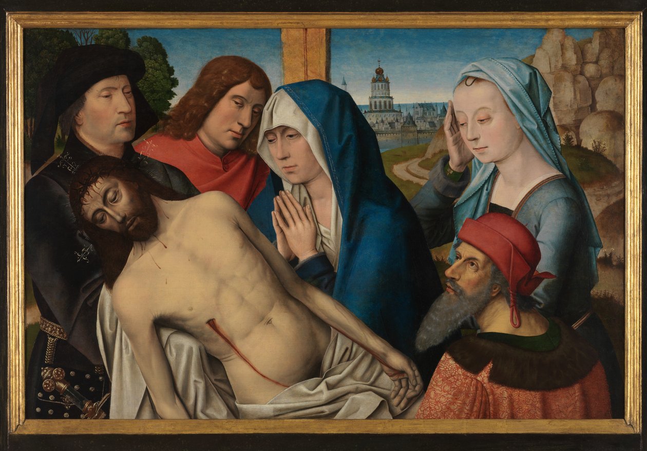 Klagesang (olje på panel) av Master of The Legend of St. Lucy