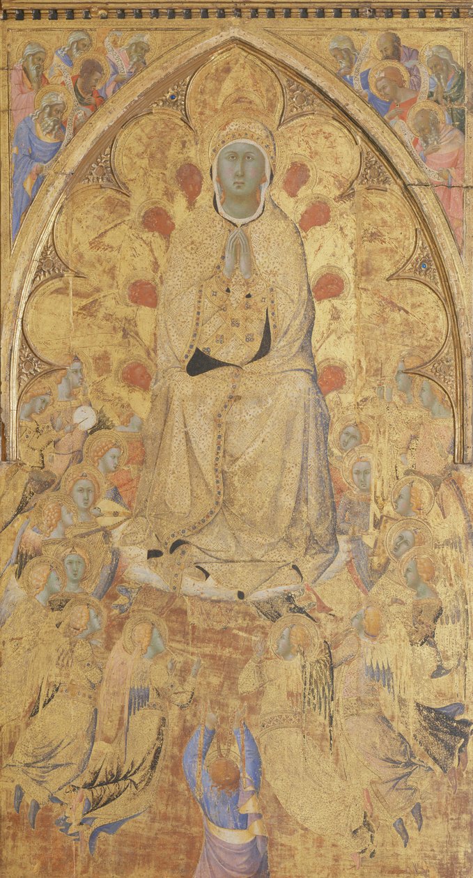 The Assumption (maleri på tre) av Master of the Madonna of San Pietro of Ovila