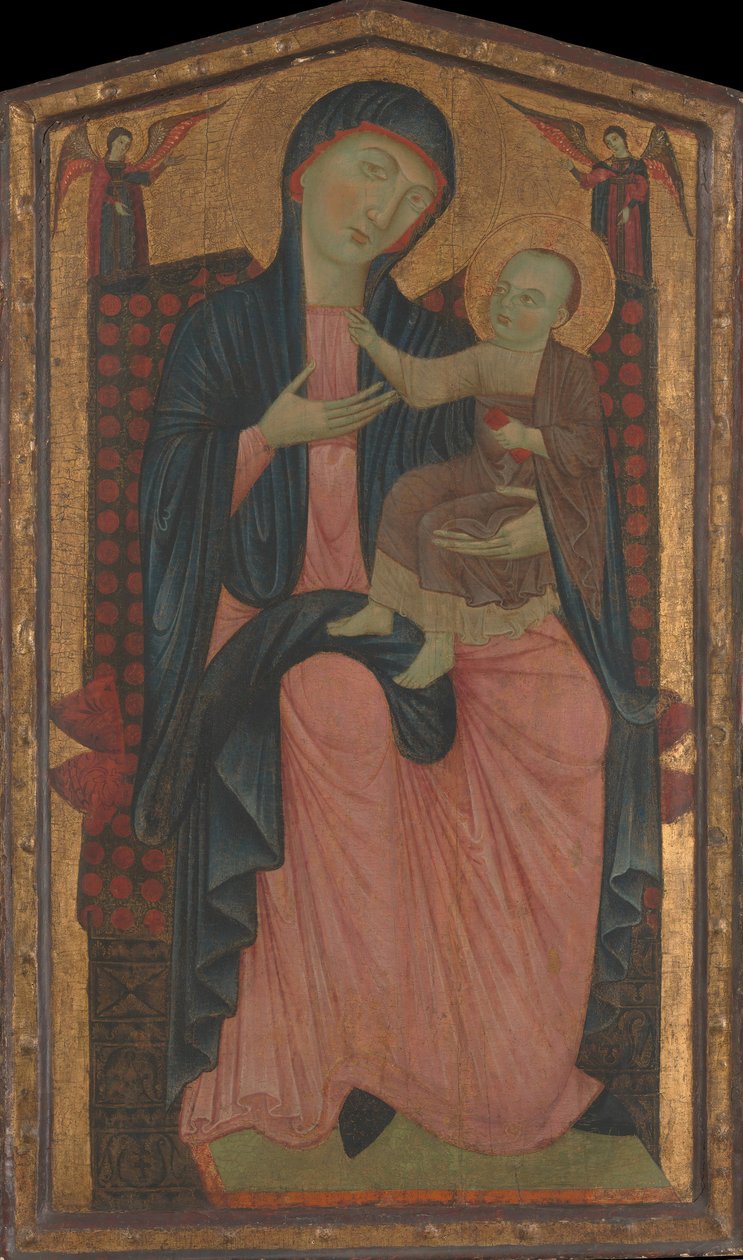 Madonna og Child Enthroned. av Master of the Magdalen