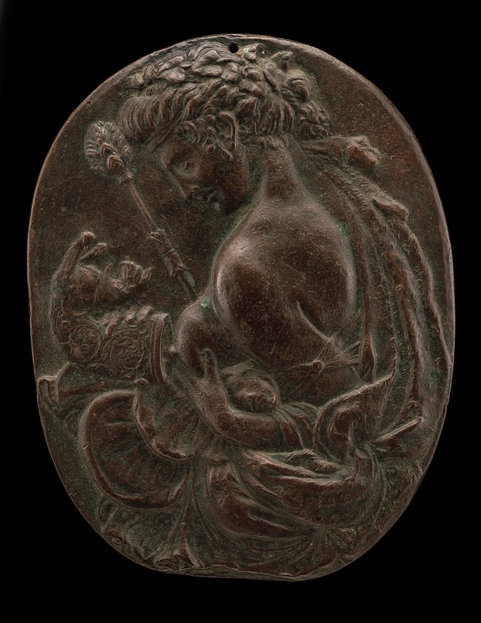 En Bacchante, sent på 1400- eller begynnelsen av 1500-tallet. av Master of the Martelli Mirror