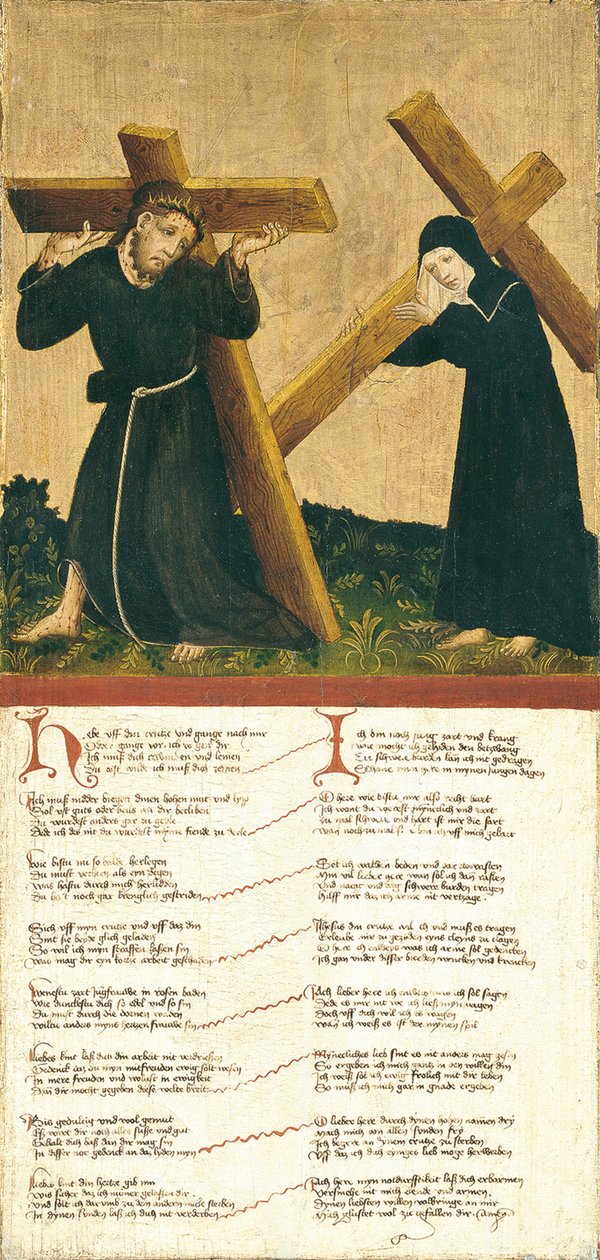 Kristus som bærer korset av Master of the Middle Rhine