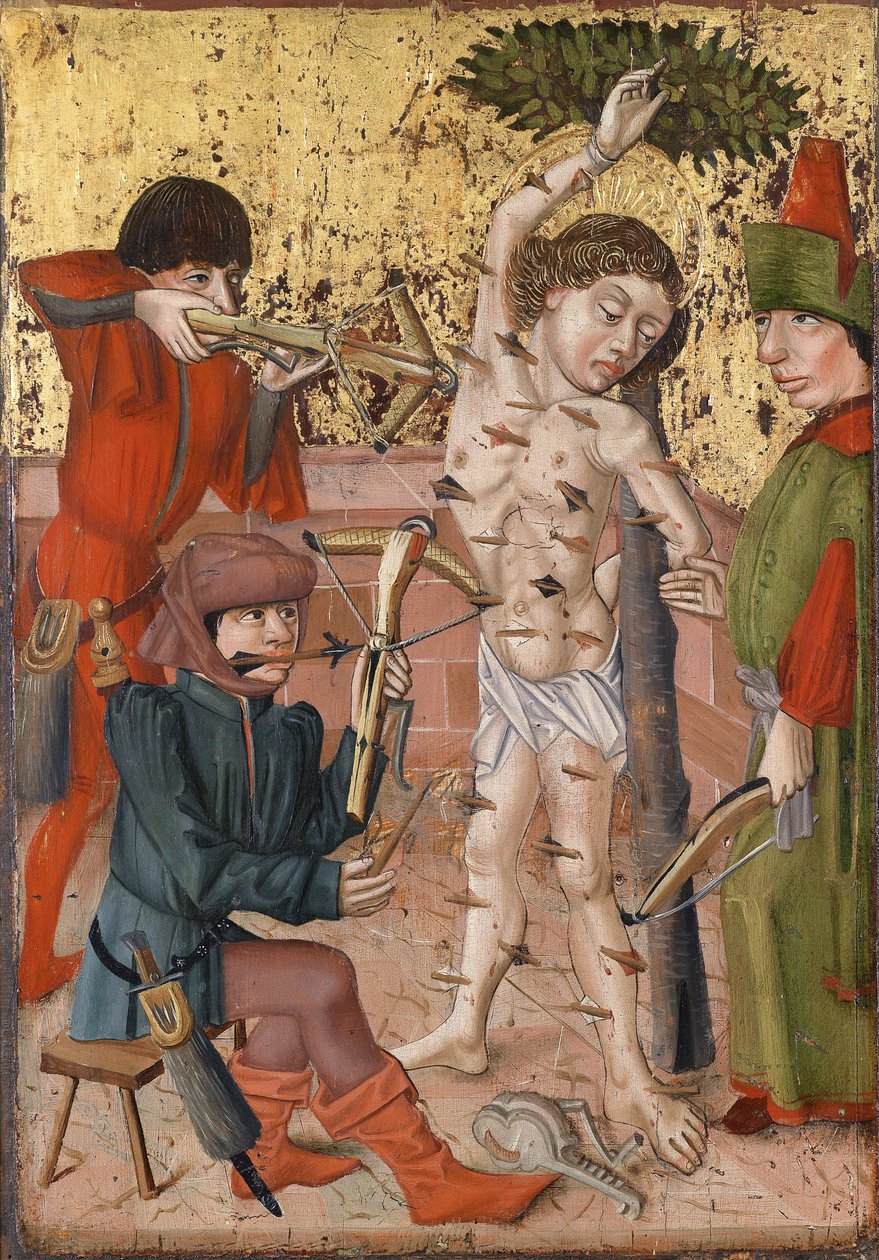 Martyrdommen til Saint Sebastian, ca. 1470-1480 av Master of the Middle Rhine