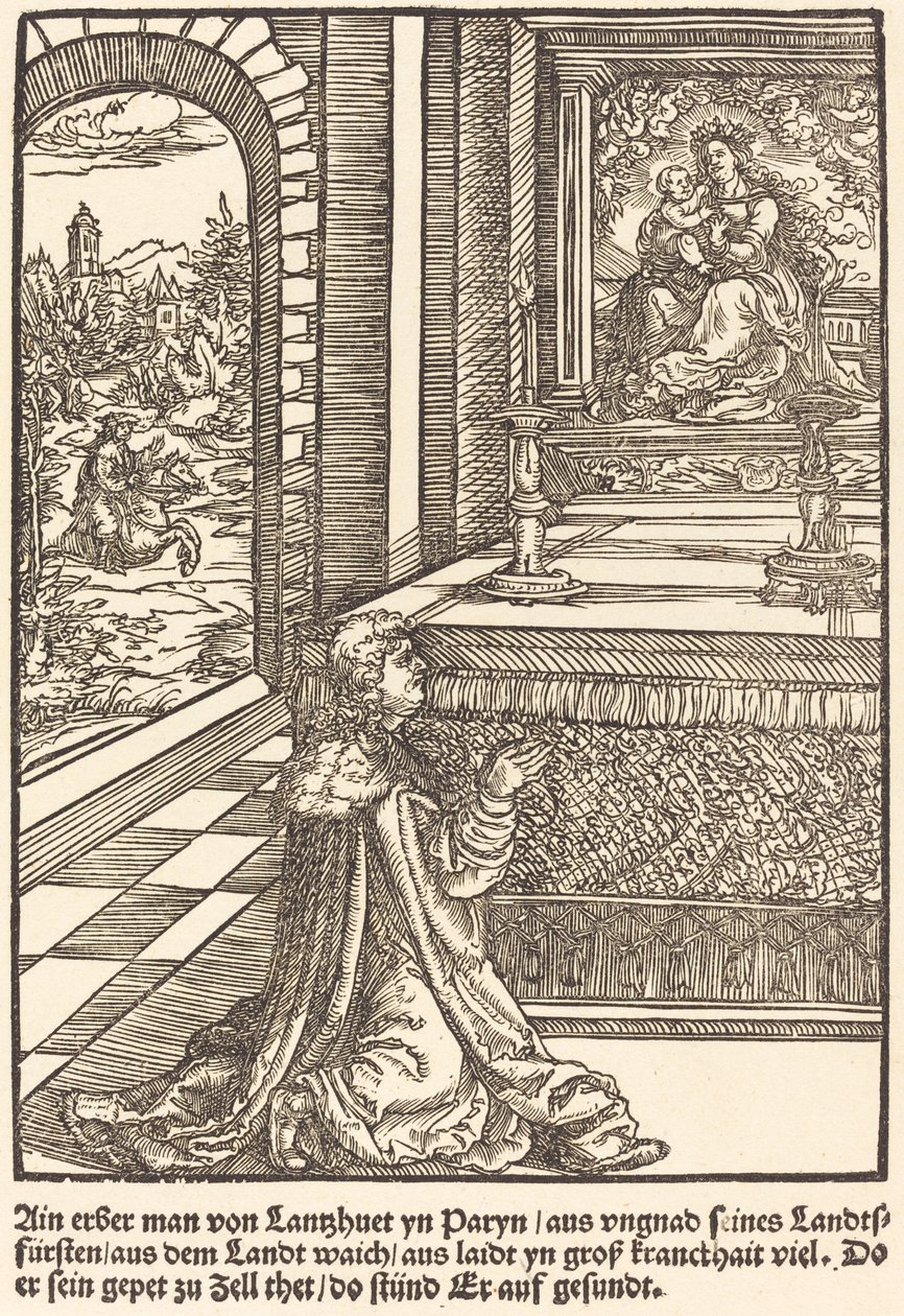 Ain erber mann von Lanshuet ... av Master of the Miracles of Mariazell