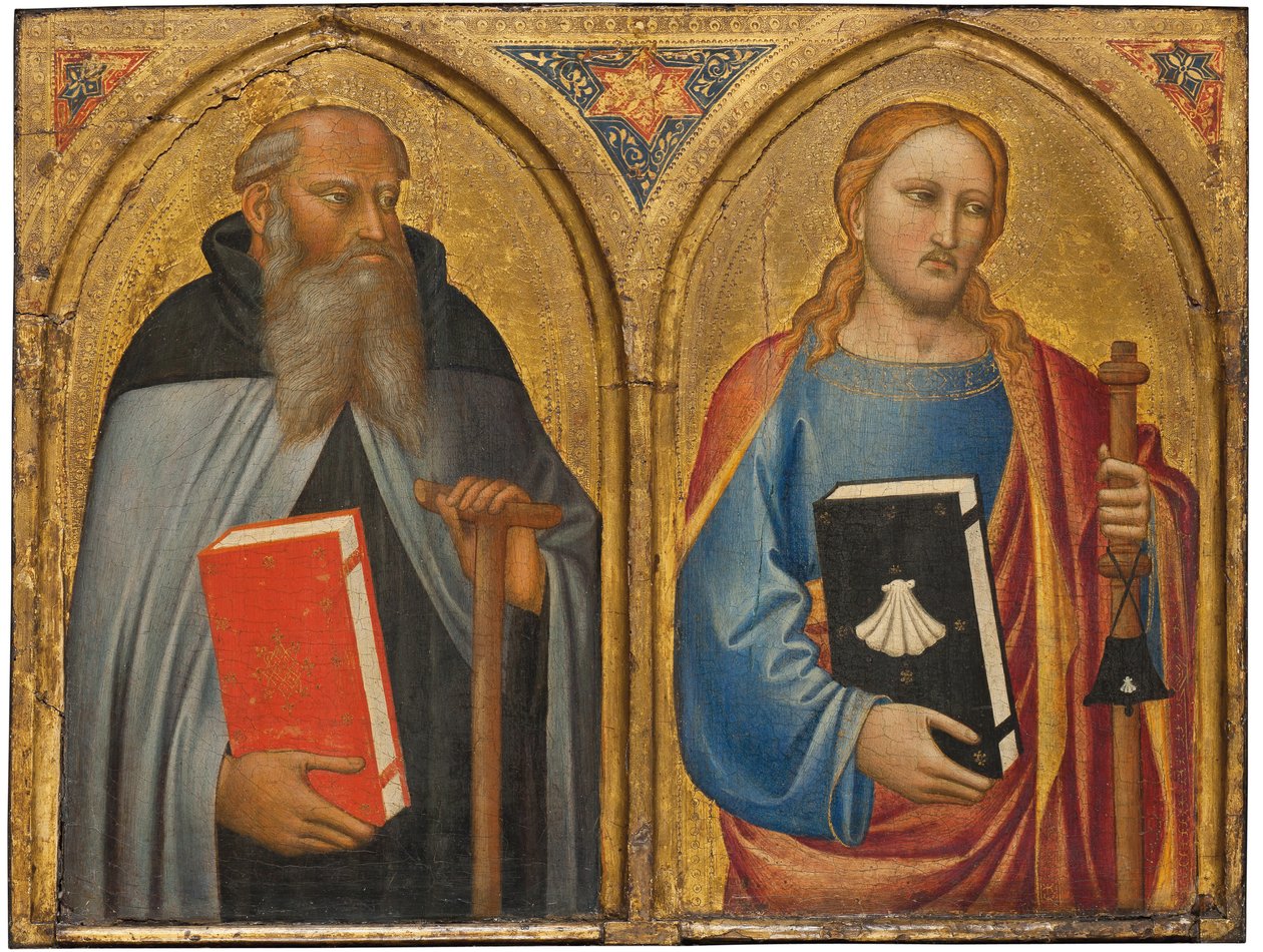 Saint Anthony Abbed og Saint James the Greater av Master of the Misericordia