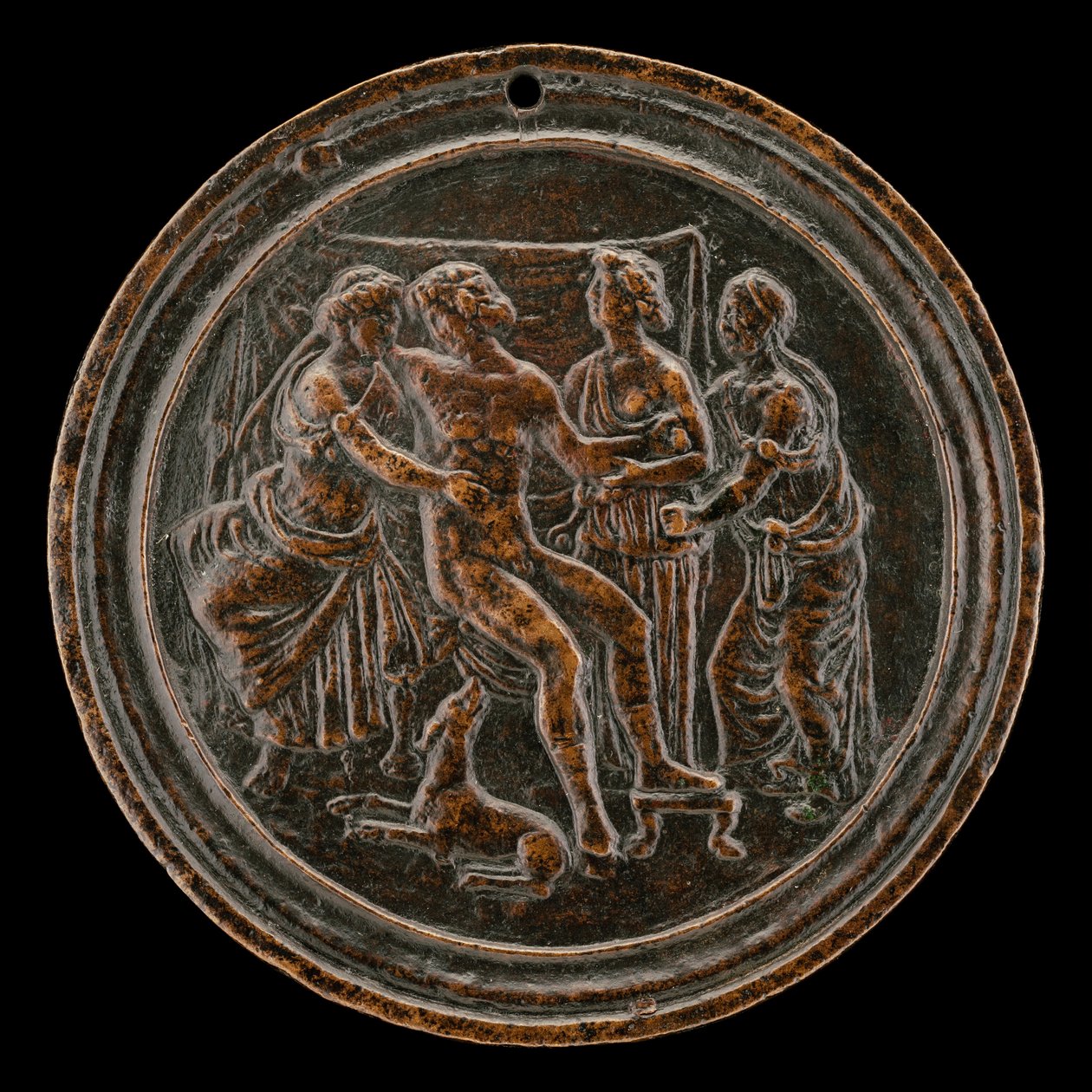 Meleager og Atalante, fjerde kvartal 1400-tallet. av Master of the Orpheus Legend