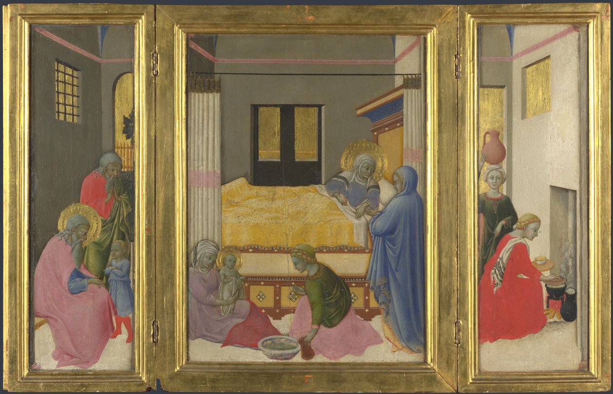 Jomfruens fødsel, ca. 1440 av Master of the Osservanza