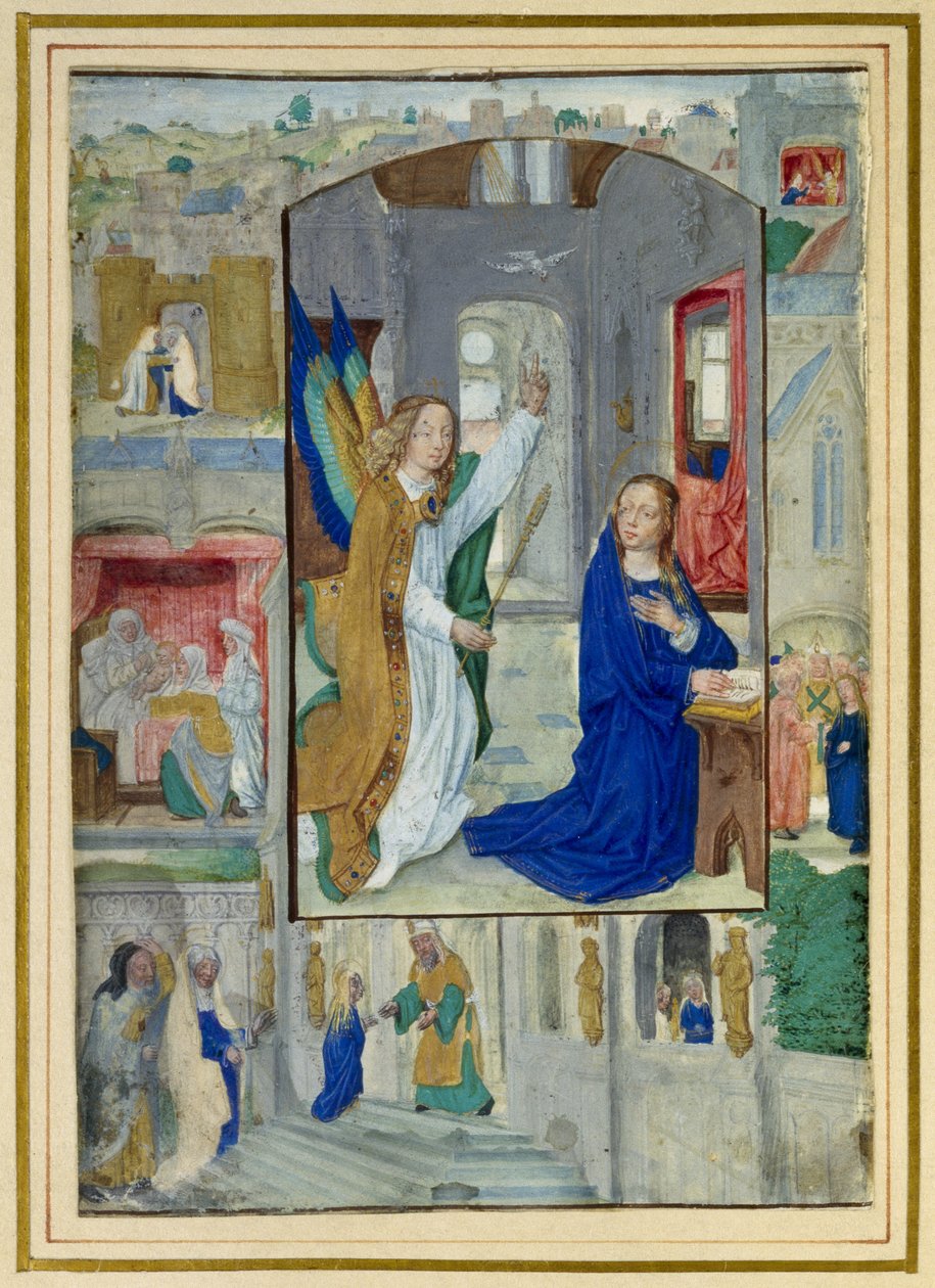 Bebudelse, fra en timebok av Master of the Prayerbook