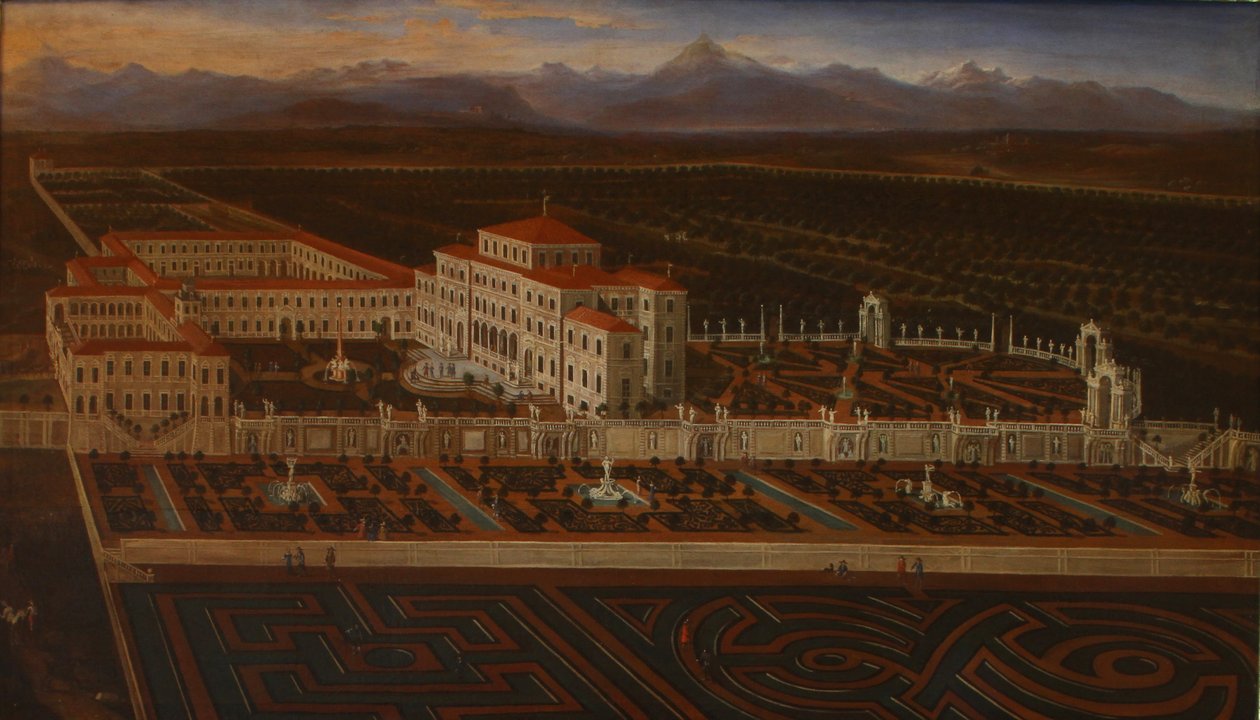 Palace og hager i Venaria Reale av Master of the Residenze Sabaude