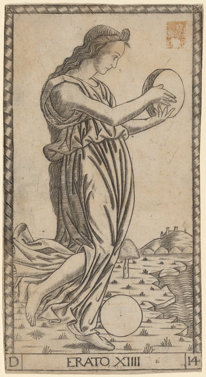 Erato av Master of the S Series Tarocchi