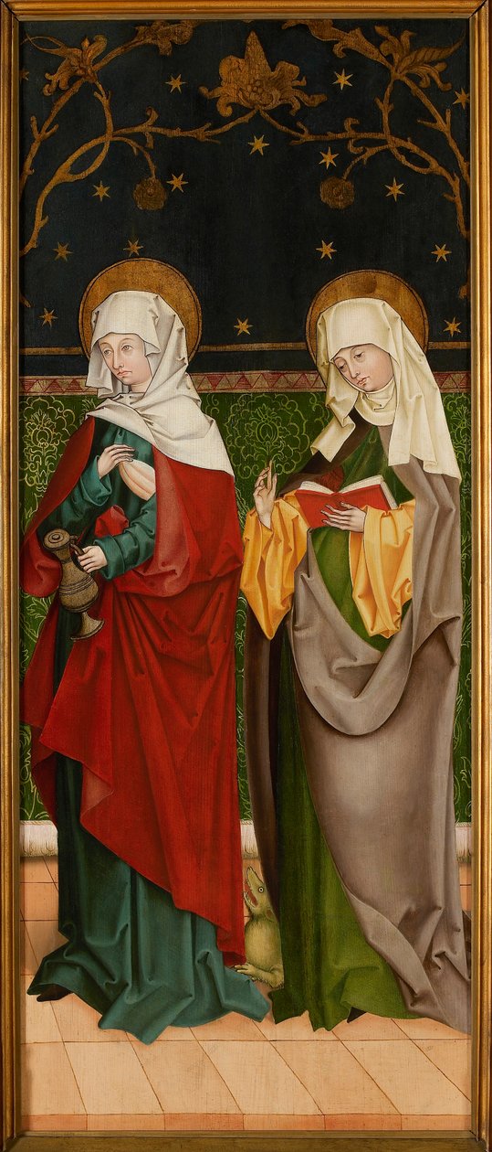 Saint Elizabeth av Ungarn og Saint Margaret, ca 1485-1490. av Master of the Sacristy of Kaufbeuren