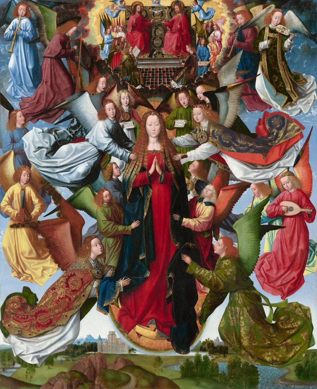 Maria, himmelens dronning av Master of the Saint Lucy Legend