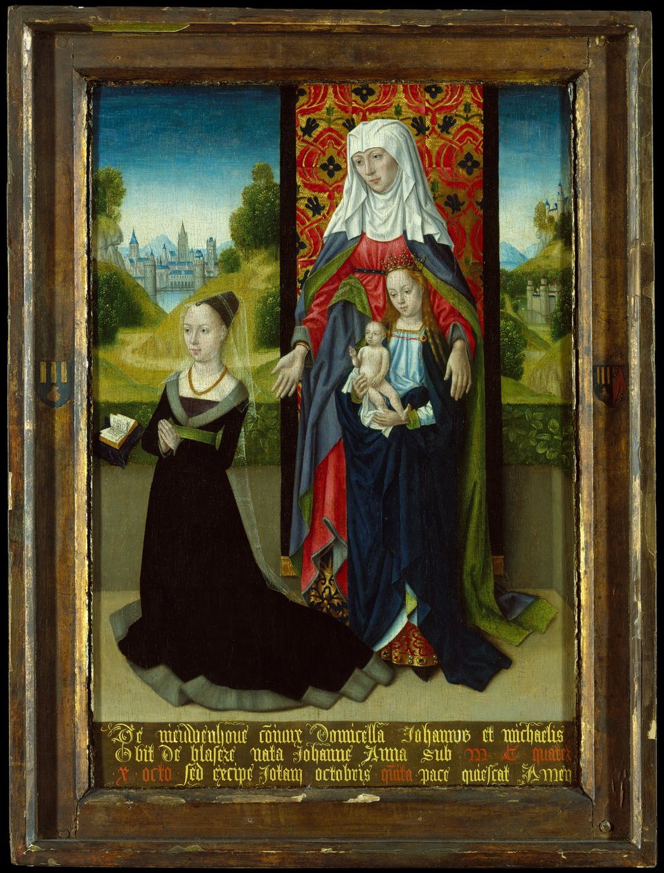 Jomfru og barn med Saint Anne presenterer Anna van Nieuwenhove, 1479-82. av Master of the Saint Ursula Legend