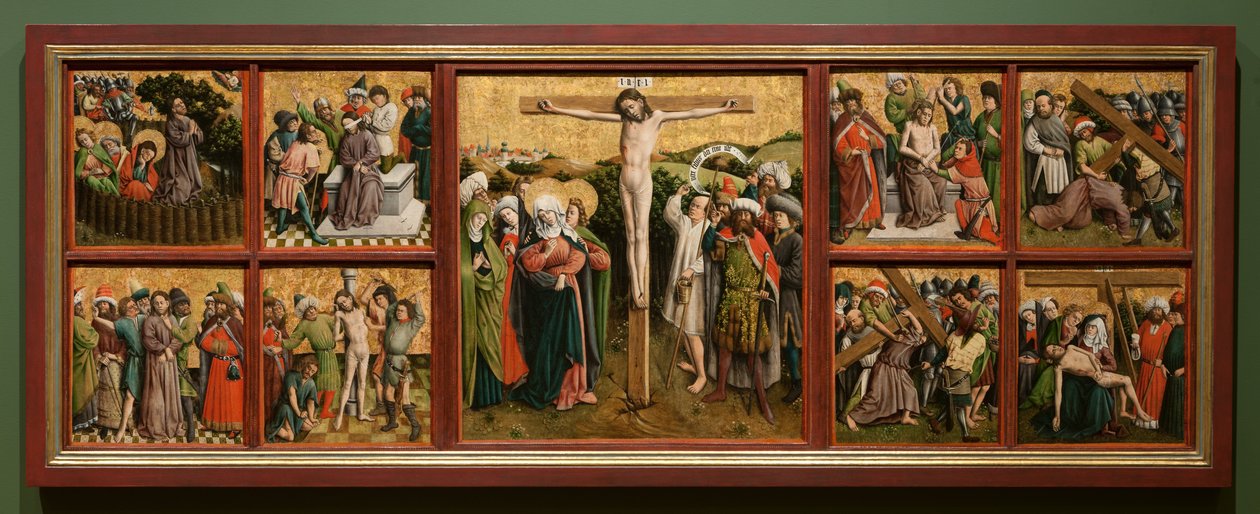 Altertavle med The Passion of Christ av Master of the Schlägl Altarpiece
