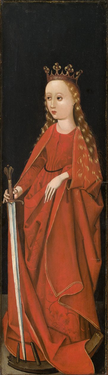 Saint Catherine [eksteriør på høyre fløy], ca. 14801490. av Master of the Starck Triptych