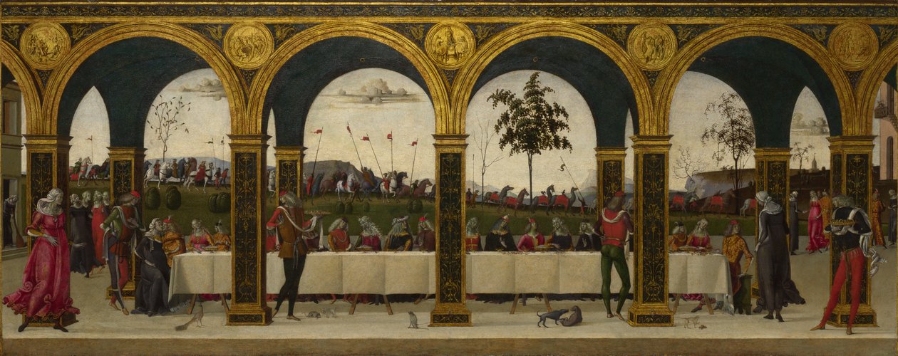 Historien om Griselda. Del III: Gjenforening, ca. 1490-1495 av Master of the Story of Griselda