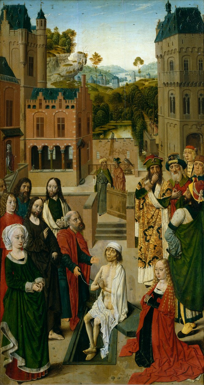 Raising of Lazarus (tempera på panel) av Master of the Tiburtine Sibyl