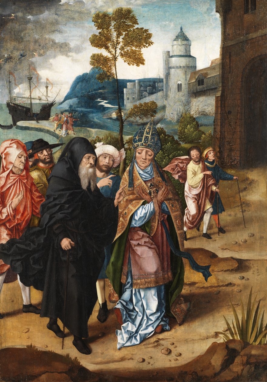 Biskop og en eremitthelgen, ca. 1510-20 av Master of the von Groote Adoration