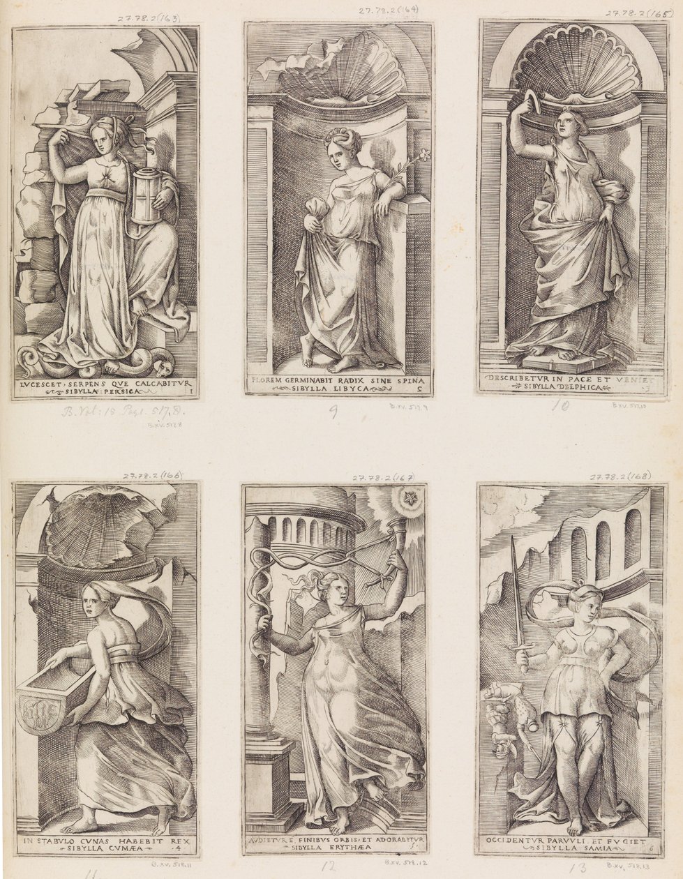 Den libyske sibylla, 1500-tallet. av Master with the Name of Jesus