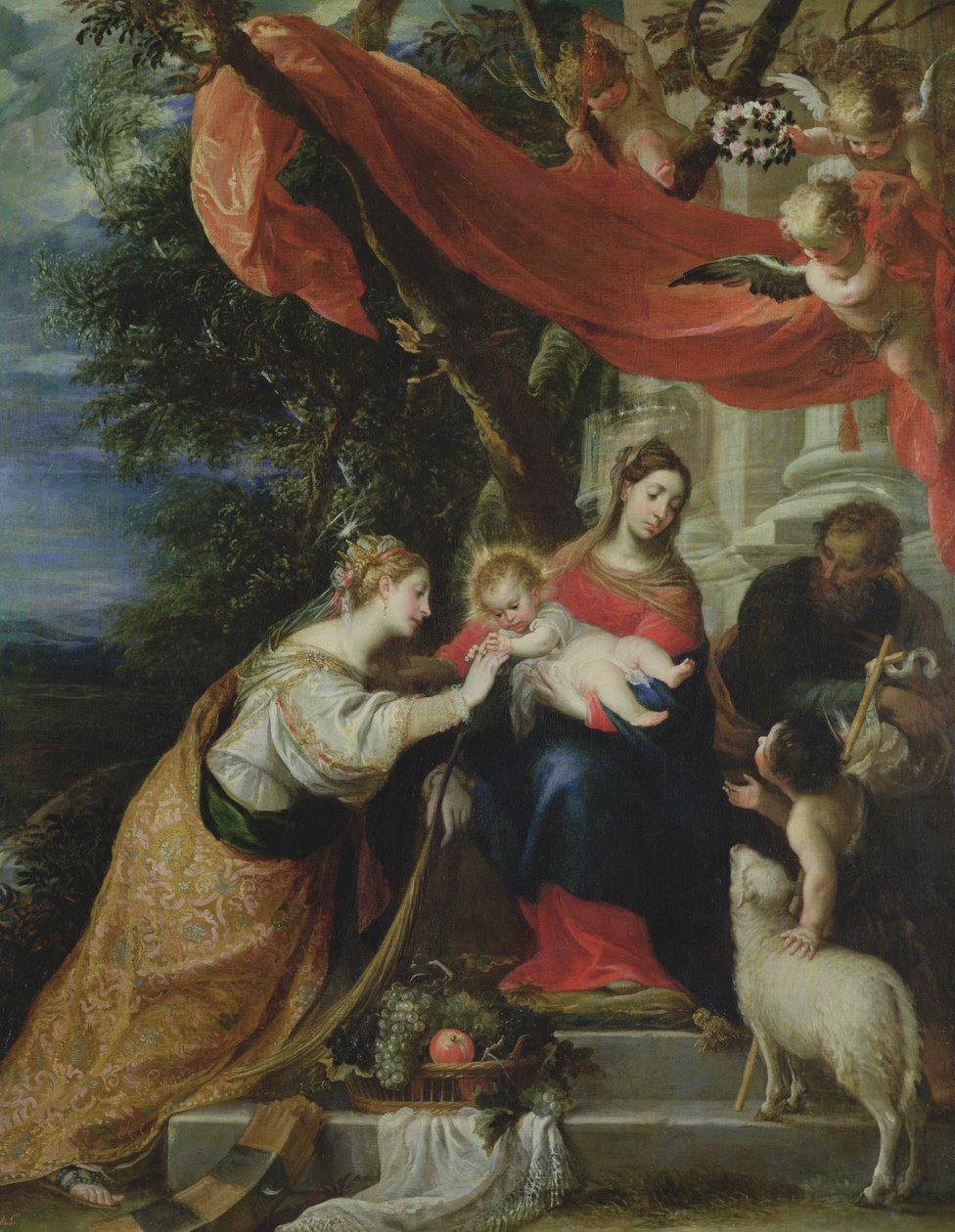 Den mystiske forlovelsen til St. Catherine, 1660 av Mateo Cerezo