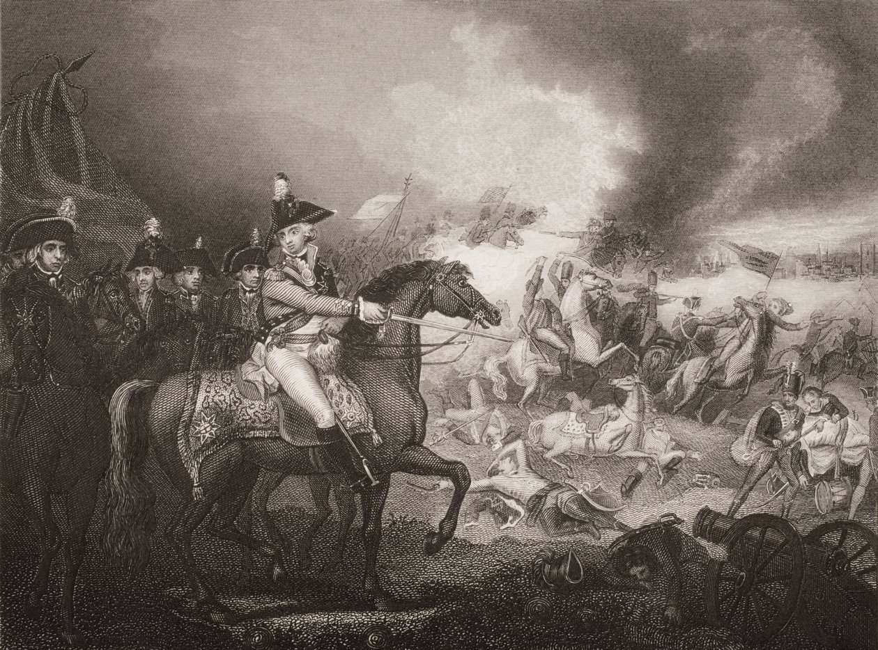 Angrepet på den franske leiren på Hills of Famars nær Valenciennes, 23. mai 1793, illustrasjon fra 