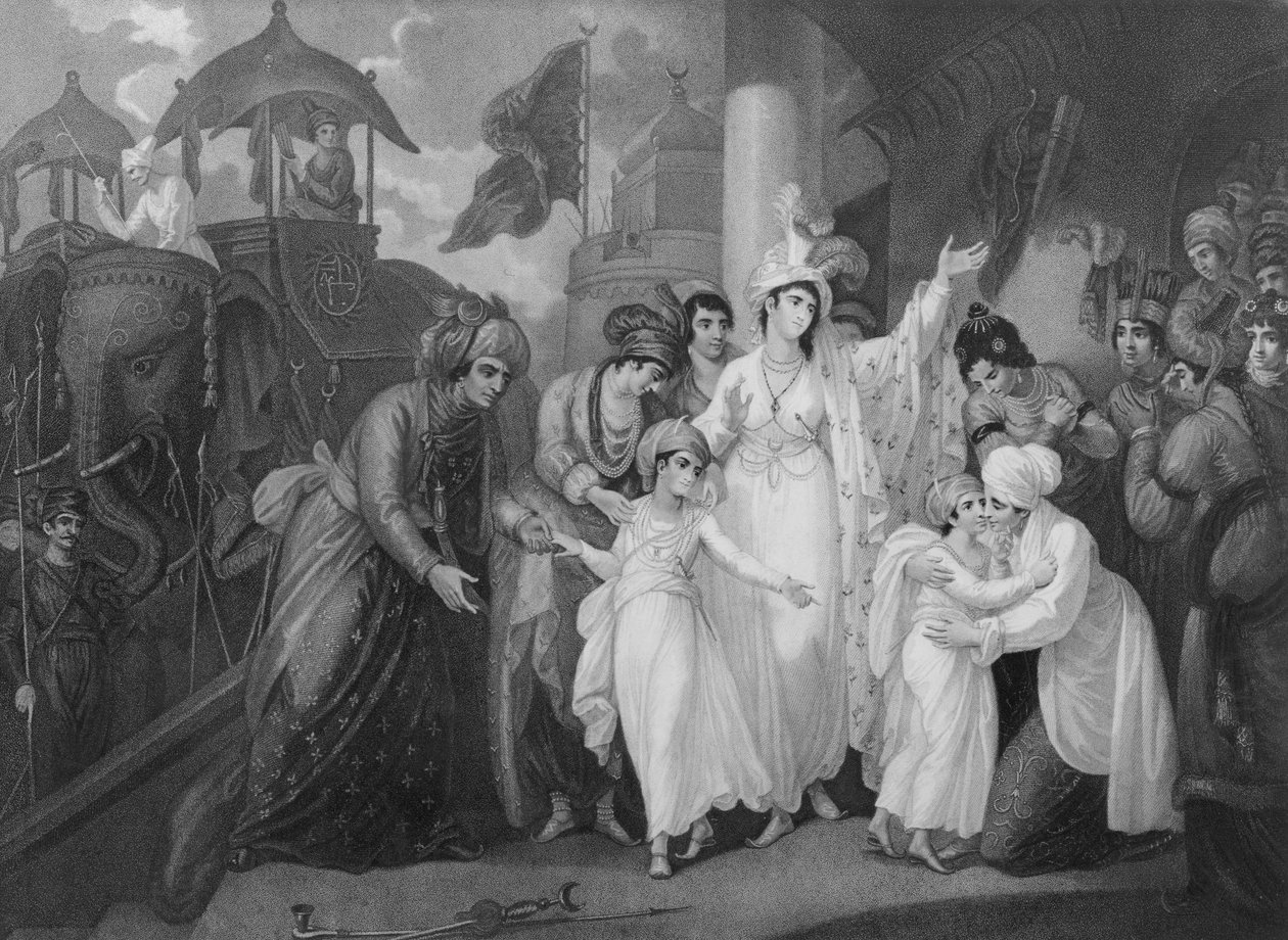 The Departure of the Sons of Tippoo fra Zenana, 1793 av Mather Brown