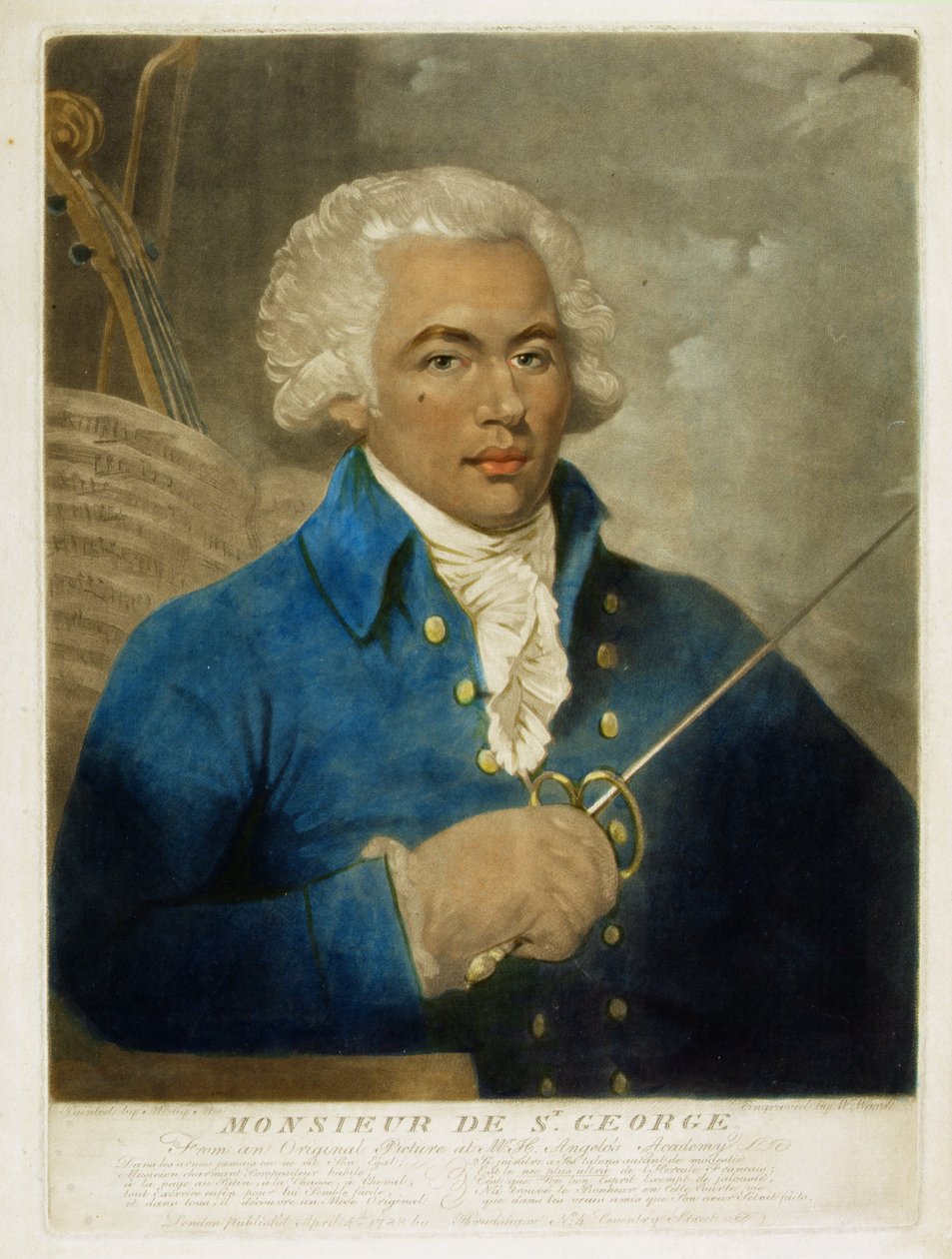Monsieur de St. George, gravert av W. Ward, 1788 av Mather Brown
