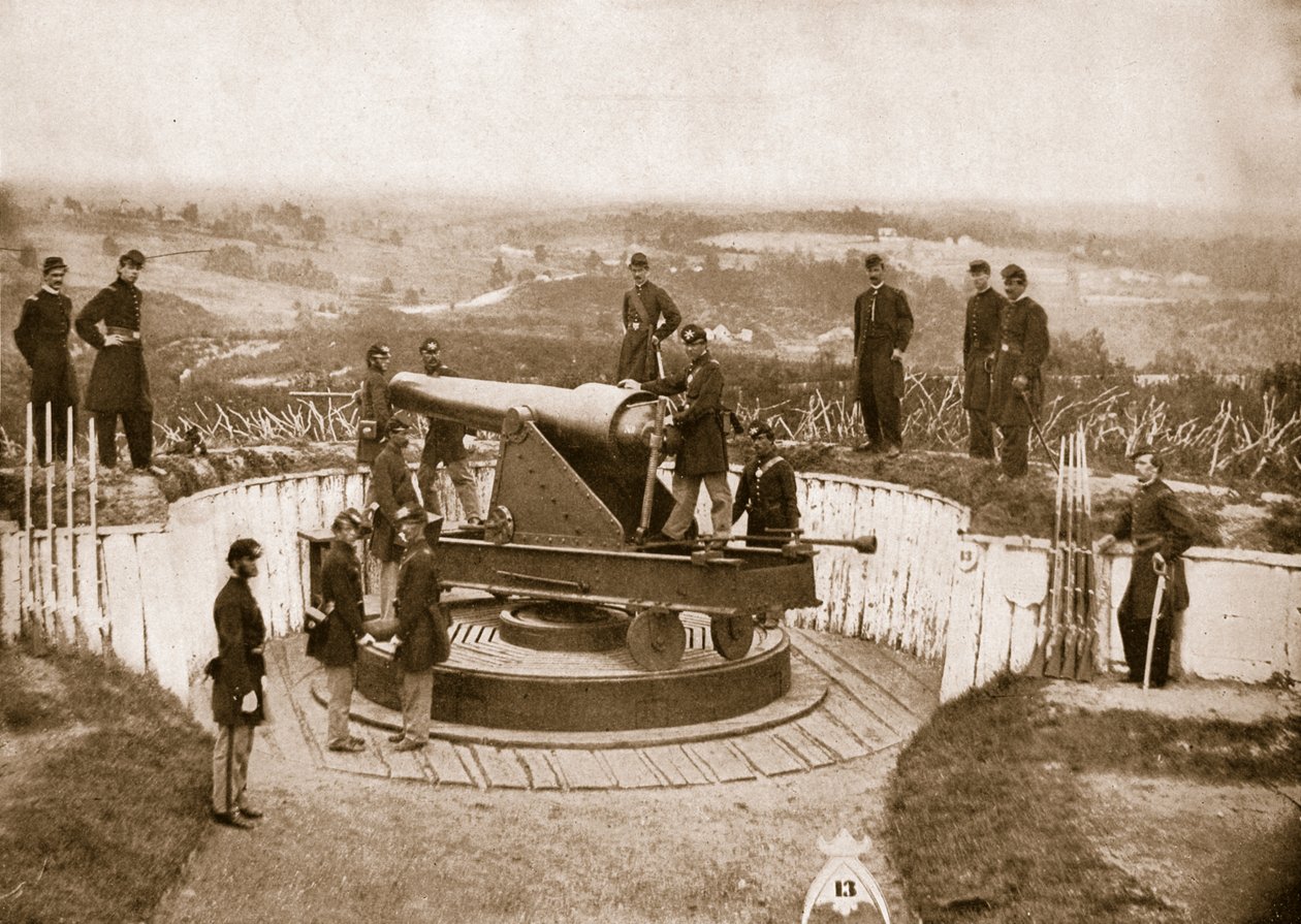 Defense of Washington, Fort Totten, 1861-65 av Mathew B. Brady